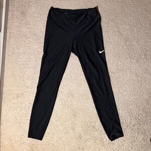 Nike Dri-FIT Black Leggings with White Accents
